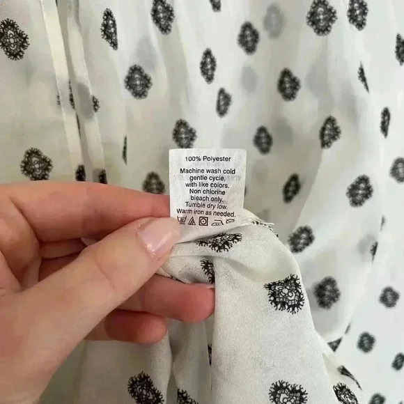 J. Crew Sheer Patterned Blouse - Picture 7 of 7